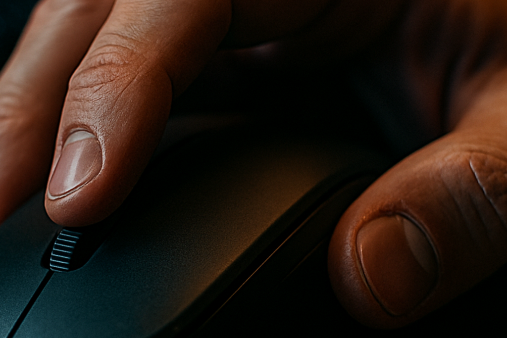 A customer scrolls through search results, primed to click on the right website.