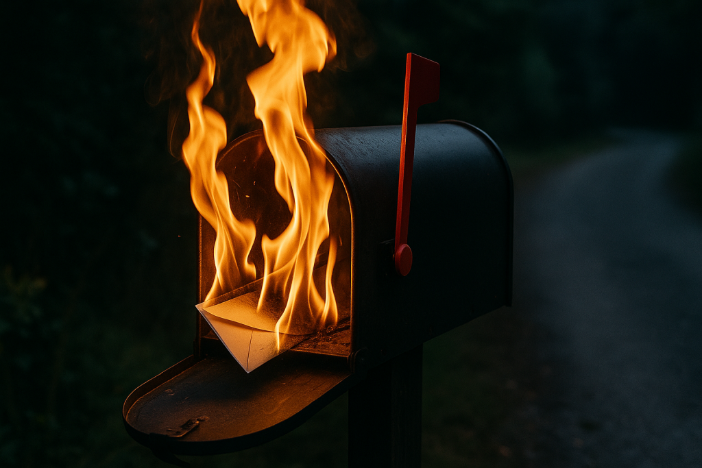 Hopefully your email marketing is not like setting mail on fire.